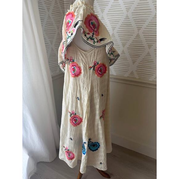 Anthropologie Plenty by Tracy Reese Women’s Large One Shoulder Embroidered Dress - Picture 7 of 10